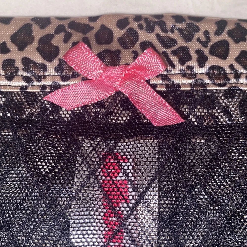 Dollhouse Sheer Leopard Trim Panty - Picture 4 of 4